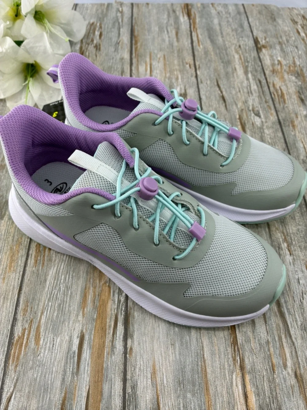 Little Girls Active Mesh Bungee Sneakers Shoes Size 3